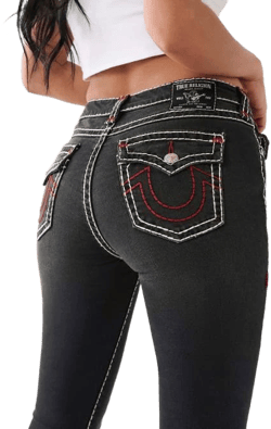 True Religion Women's Jennie Mid Rise Skinny Jeans