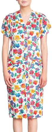 1990's Floral Cotton Dress