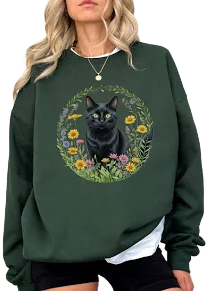 Floral Lover Cat Sweatshirt