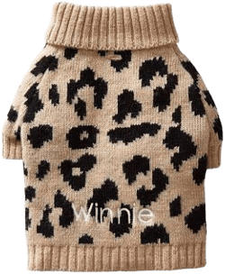 Leopard Knit Dog Sweater