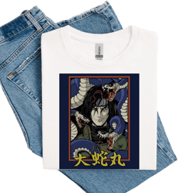 Naruto Orochimaru with Snakes Anime Graphic Print T-Shirt