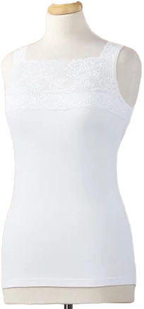 Vermont Country Store Women's Square-Neck Lace Camisole