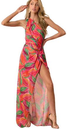 Shining Brighter Women's One Shoulder Maxi Dress