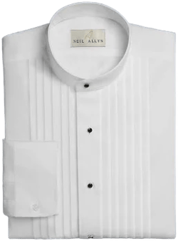 Henry Segal Manny Pleated Mandarin Tuxedo Shirt