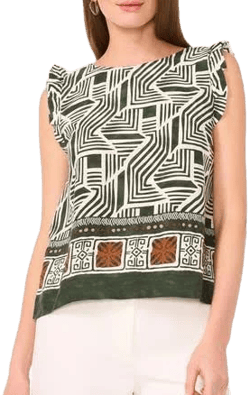 Halogen Women's Ruffle Cap Sleeve Top