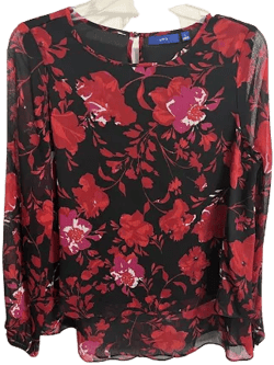 Apt. 9 Brand Women's Floral Front Layered Shirt