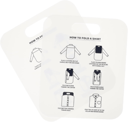 VICASKY Shirt Folding Board Laundry Folding Helper Board,2Pcs T Shirts Clothes Folder Durable Plastic Laundry Organizer Helper Home Storage for Clothing (White