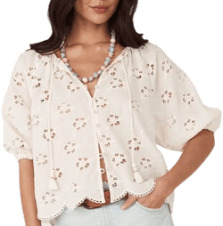 Love Note Broderie Blouse