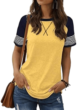 Adibosy Women's Casual Striped Tunic Tops