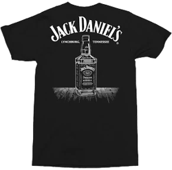 Jack Daniels JD Bottle Straight Logo T-Shirt