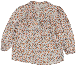 Croft & Barrow Orange Floral Long Sleeve Blouse