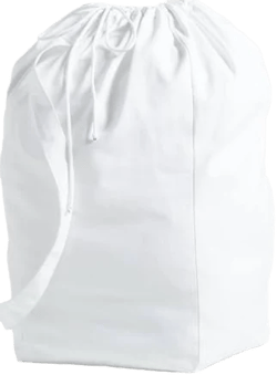 Crate & Barrel White Canvas Laundry Bag