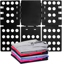 GYE T Shirt Folding Board T Shirt Clothes Folder Laundry Organizer Durable Tool Plastic Easy and Fast Folding Board for Kid Children and Adult to Fold Clothes (Black)