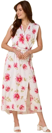 Smooth Blooms Midi Dress