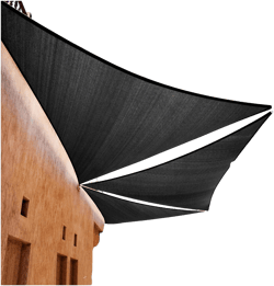 ColourTree TART24 Custom Size Order to Make 12' x 21' x 24.2' Black Right Triangle Sun Shade Sail Canopy Mesh Fabric UV Block UPF50 - Commercial Heavy Duty - 190 GSM - 3 Years Warranty 12' x 21' x 24.2' Custom Size Black