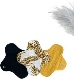 Leakproof muslin cotton pantyliners, daily light flow pantyliners, organic cotton panty liners 6&#39;&#39;, muslin cloth pad set