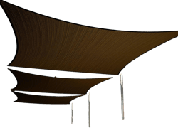 ShadeMart 14' x 14' Brown Sun Shade Sail UPF50 Square smTAPR0816 Canopy Fabric Cloth Screen, Water and Air Permeable & UV Resistant, Heavy Duty, Carport Patio Outdoor - We Customize Size 14' x 14' custom size Brown