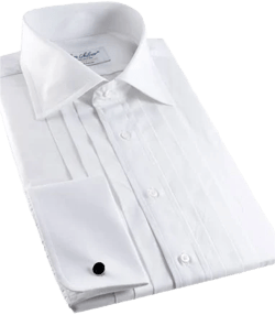 Ben Silver Pleated Tuxedo Shirt