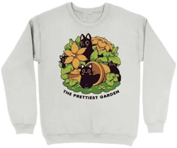 Threadless The Prettiest Garden Flower Cat Sweatshirt