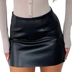 Worth Waiting PU Mini Skirt