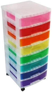 Really Useful Rainbow 8-Drawer Rolling Chest