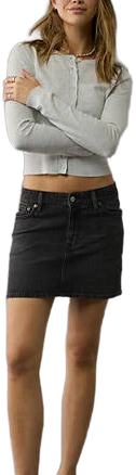 AE Women's High-Waisted Stretch Denim Mini Skirt
