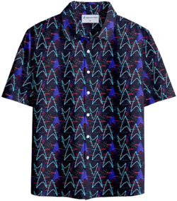 Starship Icon Button Up Shirt with Pocket