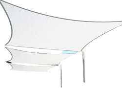 ShadeMart 15' x 24' White Sun Shade Sail UPF50 Rectangle smTAPR1420 Canopy Fabric Cloth Screen, Water Permeable & UV Resistant, Heavy Duty, Carport Patio Outdoor - We Customize Size 15' x 24' custom size White