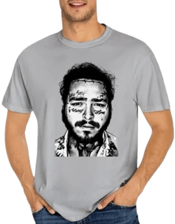 Gildan Post Malone Smoking Graphic Tee