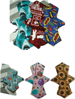 TESS - CW | Cloth Pad or Liner - Semi Custom | 2.75&quot; Snapped Width | 60+ Cotton Woven Print Choices! | Fandom, Animals, Food, Rainbows