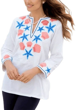 Embroidered Linen Tunic