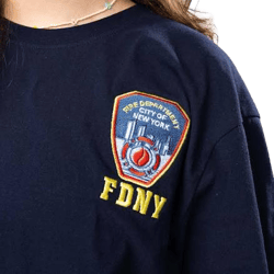 Embroidered FDNY Emblem Patch T-Shirt