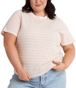 Sweet Salt Clothing Women's Crew Neck Short Sleeve Striped Shirt
