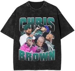 Chris Music Brown Men's Oversized Baggy Short Sleeve T-Shirt