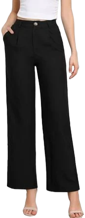 Inspire Chic Women's Casual Work High Waisted Wide Leg Dressy Pants