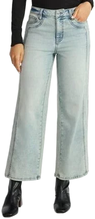 Time and Tru Women's High Rise Straight Jeans with Side Seam