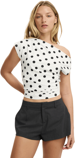 Cotton On Women's Georgie Off Shoulder Short Sleeve