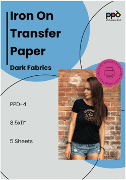 PPD Inkjet Iron-On Dark T Shirt Transfers Paper