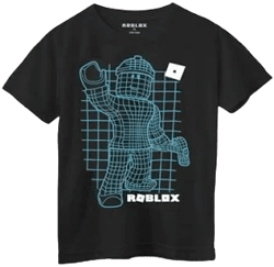 Roblox Boy's Character Glow Ink Short Sleeve