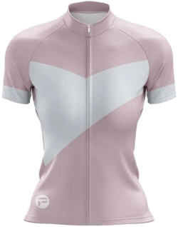 Elysian Pink Cycling Jersey – Pastel Geometric Design