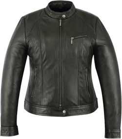 Daniel Smart Women's Motorcycle Jacket Lambskin Jacket with Biker Lightweight Design & Multiple Storage Pockets