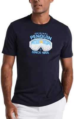 Original Penguin Men's Ski Goggles Graphic T-Shirt