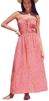 Cupshe Fran Floral Maxi Dress with Pockets