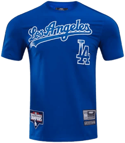 Pro Standard Men's Los Angeles Dodgers Logo Pro Team Tape T-shirt