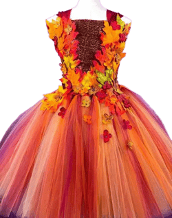 Floral Falling Leaves Costume Dress