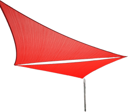 ShadeMart 18' x 18' x 18' Red Sun Shade Sail UPF50 Triangle SMTAPRT12 Canopy Fabric Cloth Screen, Water Air Permeable & UV Resistant, Heavy Duty (We Customize Size) 18' x 18' x 18' Custom Size Red