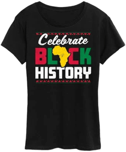 Women's Licensed Character Celebrate Black History Month Graphic Tee