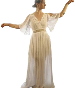 Hypatia Greek Dress Ankle Length