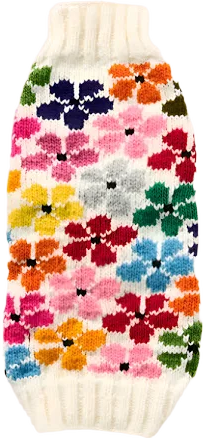 Spring Fling Floral Knit Dog Sweater