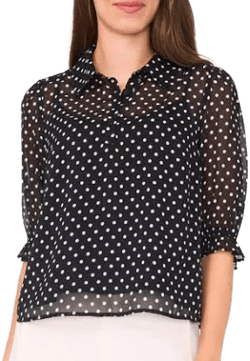 Halogen Women's Ruffle Sleeve Shirt